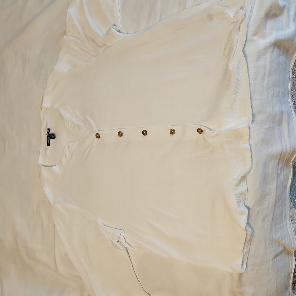 Cable & Guage women's White Blouse size 2X Good Condition